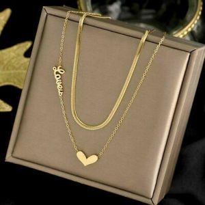  Silver Gold Necklace Women