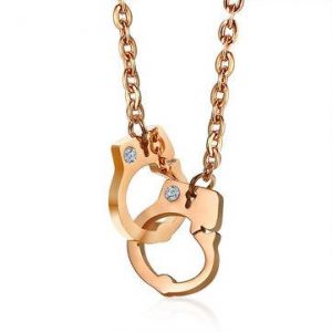 Bo-Ra ACCESSORIES   Rose Gold Handcuffs Pendant Necklace for Women